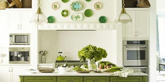 Οι σύγχρονες κουζίνες συνδυάζουν λευκό και πράσινο