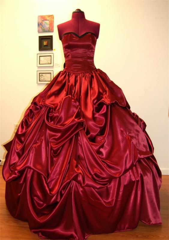 μοντέρνα μακριά κόκκινα φορέματα πριγκίπισσα τάσεις κόμμα