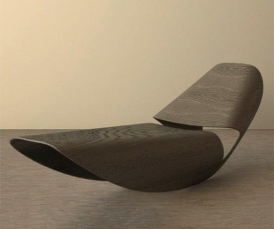 μοντέρνα συλλογή επίπλων κατασκευασμένη σε αναλογία ξύλινης καρέκλας