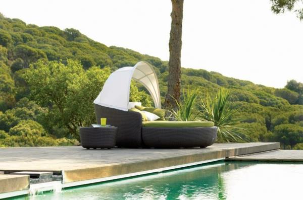 μοντέρνα έπιπλα εξωτερικού χώρου σχεδιασμός φύση πισίνα αναψυχή