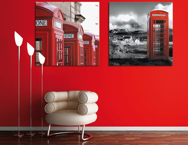 μοντέρνα κόκκινη διακόσμηση πολυθρόνας τοίχου εικόνες Λονδίνο