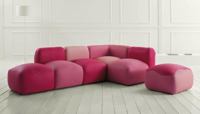 μοντέρνοι καναπέδες δερμάτινες μονάδες ροζ βιολετί ροζ καναπές
