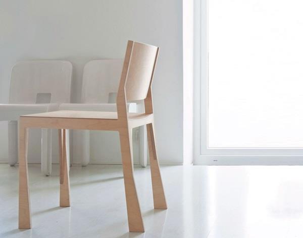 μοντέρνες καρέκλες έμφαση σχεδιαστική λύση ιδέα ξύλο απλό