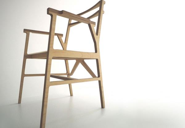 μοντέρνες καρέκλες έμφαση σχεδιαστική λύση ιδέα απλό ξύλο