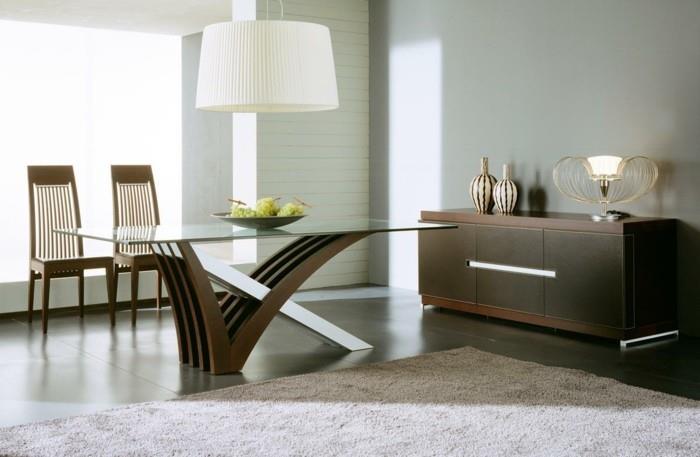 μοντέρνες καρέκλες τραπεζαρία απλό σχέδιο φανταχτερό τραπέζι