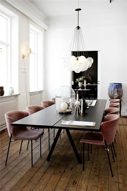 μοντέρνες καρέκλες τραπεζαρία μεγάλο τραπέζι τραπεζαρίας πάτωμα
