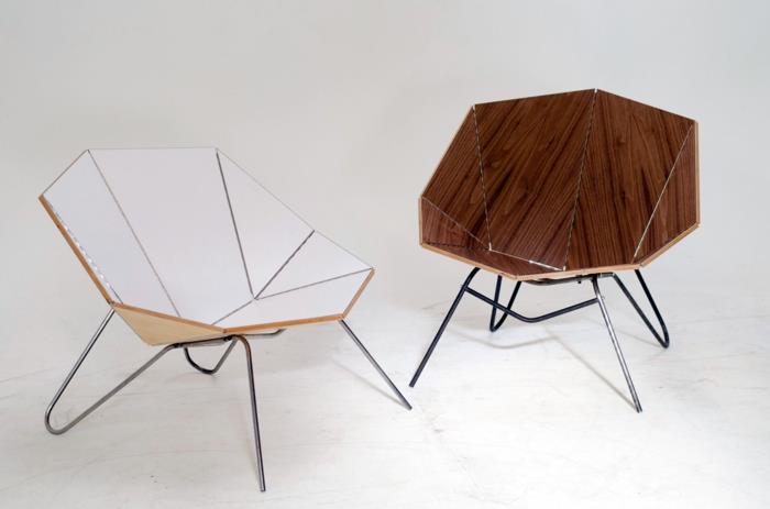 μοντέρνες καρέκλες εξαιρετικής σχεδίασης που μοιάζουν με origami