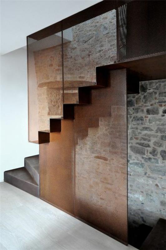 μοντέρνες σκάλες από διαφορετικά υλικά