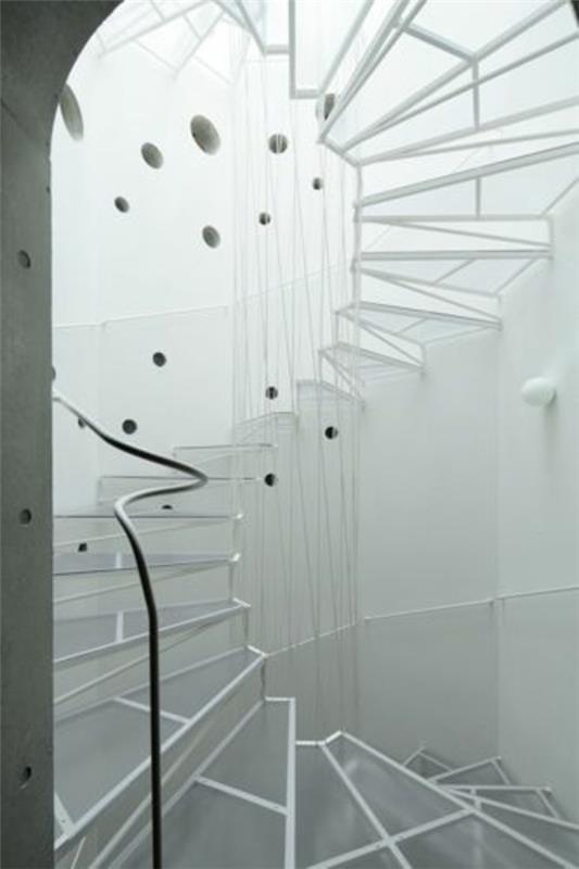 μοντέρνα σκάλα διακοσμητικά στοιχεία γυαλί μέταλλο