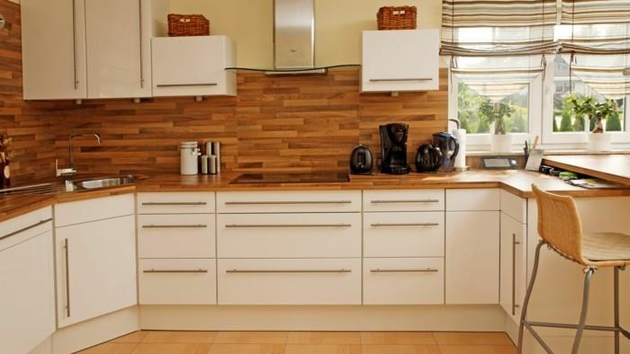μοντέρνο σχεδιασμό τοίχου ξύλινη κουζίνα πίσω τοίχος φωτεινά ντουλάπια κουζίνας