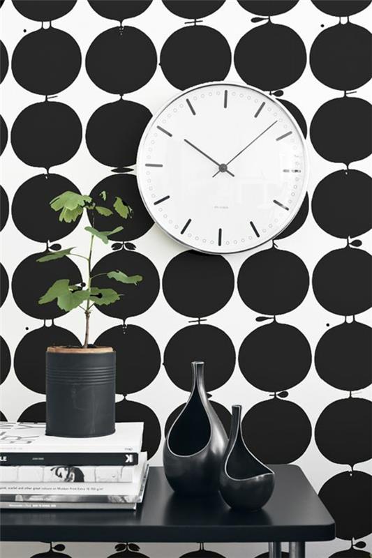 μοντέρνο σχεδιασμό τοίχων με ταπετσαρία ρολόι τοίχου σχεδιασμού τοίχων