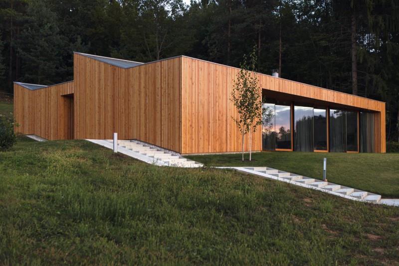 μοντέρνα σύγχρονη αρχιτεκτονική σπίτι mj ξύλινα δοκάρια