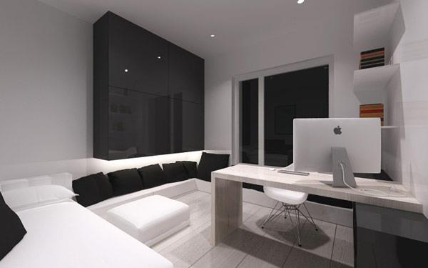 μοντέρνος σύγχρονης αρχιτεκτονικής απλός καναπές μελέτης