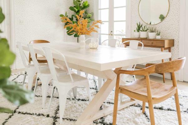 μοντέρνο τραπέζι χτίστε τον εαυτό σας κομψή λευκή ιδέα