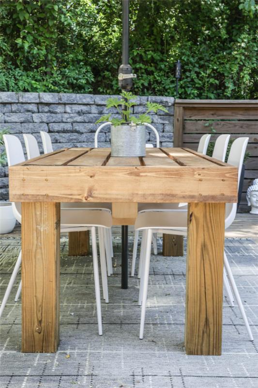 μοντέρνο τραπέζι φτιάξτε μόνοι σας ιδέες κήπου σχεδιασμός κήπου
