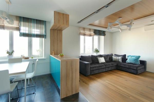 μοντέρνο διαμέρισμα κουζίνα διαμέρισμα νησί από ελαφρύ ξύλο