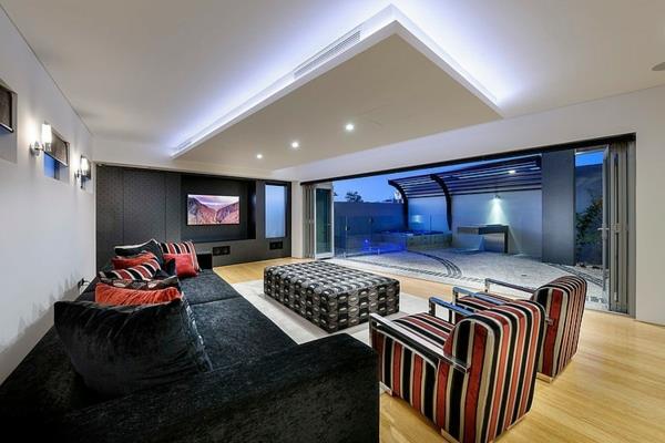 μοντέρνο σπίτι αρχιτεκτονικού φωτισμού σαλόνι