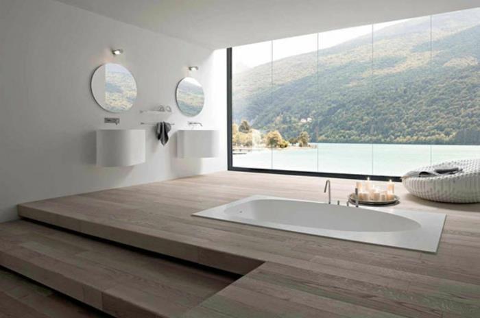 μοντέρνο μπανιέρα μπάνιου ενσωματωμένο μινιμαλιστικό σχέδιο