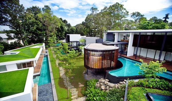 μοντέρνο σπίτι k2ld βιώσιμη αρχιτεκτονική green roof garden σχεδιαστικές ιδέες