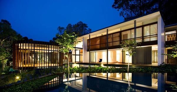 ιδέες φωτισμού μοντέρνου σπιτιού k2ld βιώσιμης αρχιτεκτονικής κήπου