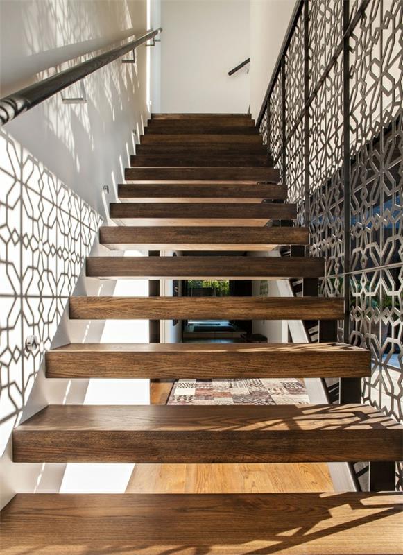 μοντέρνο σπίτι Νέα Ζηλανδία αρχιτέκτονας σκάλα ξύλινη σκάλα κιγκλίδωμα