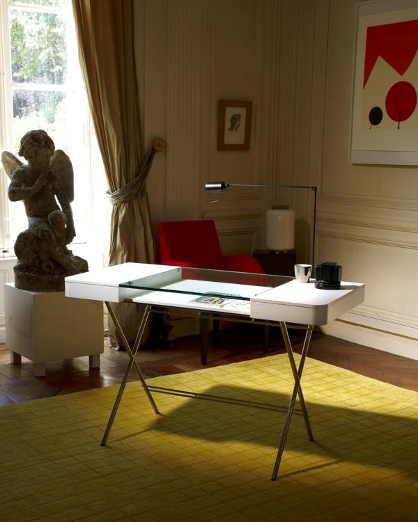 μοντέρνα σχέδια γραφείου σπιτιού επιτραπέζια λευκή γυάλινη επιτραπέζια λάμπα