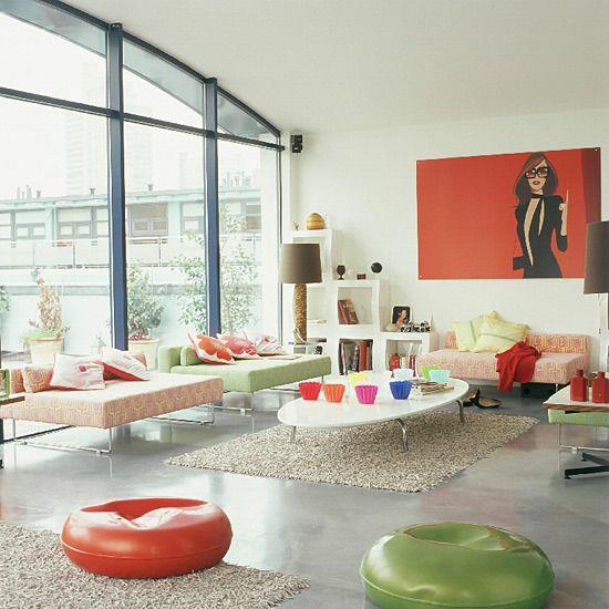μοντέρνο σαλόνι σε σχήμα τέχνης τοιχογραφία τοίχου γυαλί ανοιχτό χρώμα