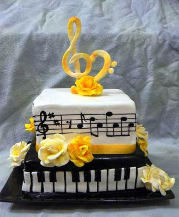 μουσική κέικ σχεδιάζει κίτρινο γάνωμα
