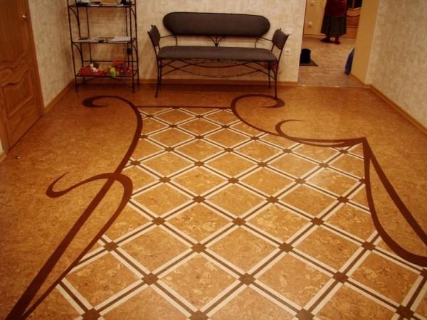 μοτίβο στο πάτωμα - υπέροχη ιδέα στην εσωτερική διακόσμηση