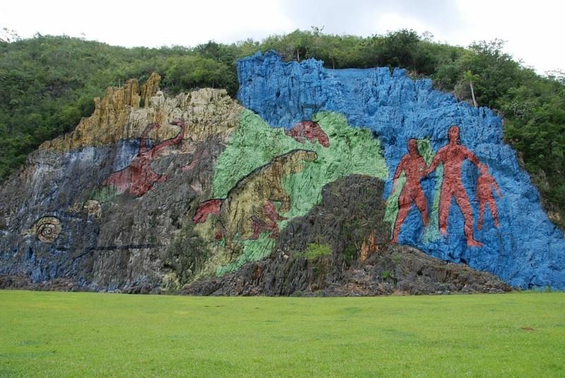 Κούβα ταξιδεύουν στην κοιλάδα Vinales Mural de la Prehistoria