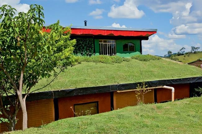 βιώσιμη αρχιτεκτονική στέγη πρασίνιση γκαζόν ιδέες πράσινης αρχιτεκτονικής