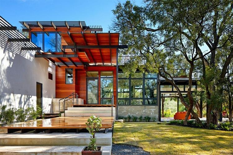 βιώσιμη αρχιτεκτονική πράσινο φανάρι κατοικία Τέξας ΗΠΑ