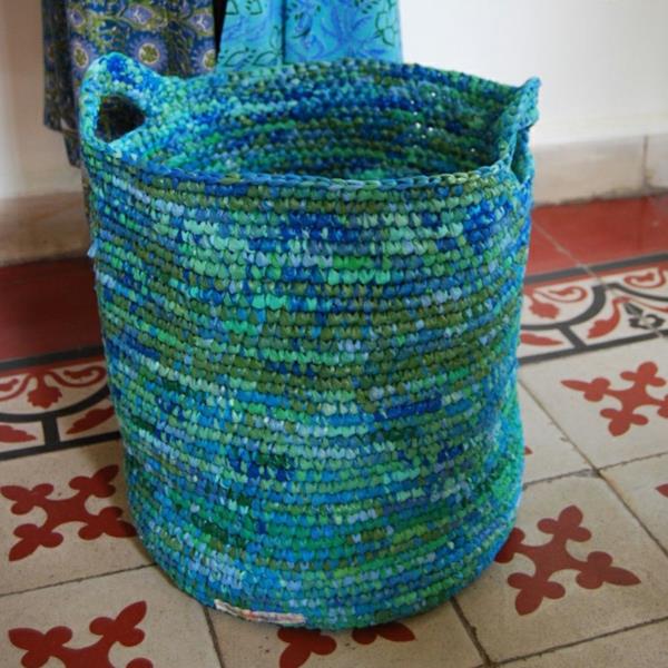 Πλαστικές σακούλες με βελονάκι καλάθι αποθήκευσης βιώσιμης κατανάλωσης