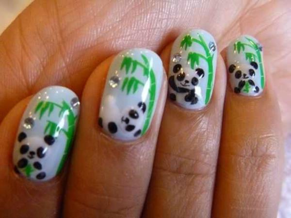 νύχια νυχιών σχεδιασμός panda