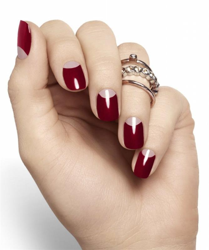 nageldesign φωτογραφίες φεγγάρι τεχνολογία κόκκινο nageltrends