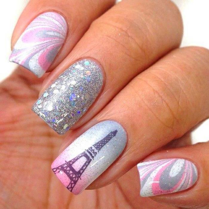σχέδια νυχιών νυχιών σχέδιο nailart eifelturm glitter νύχια βερνίκι νυχιών gel νύχια