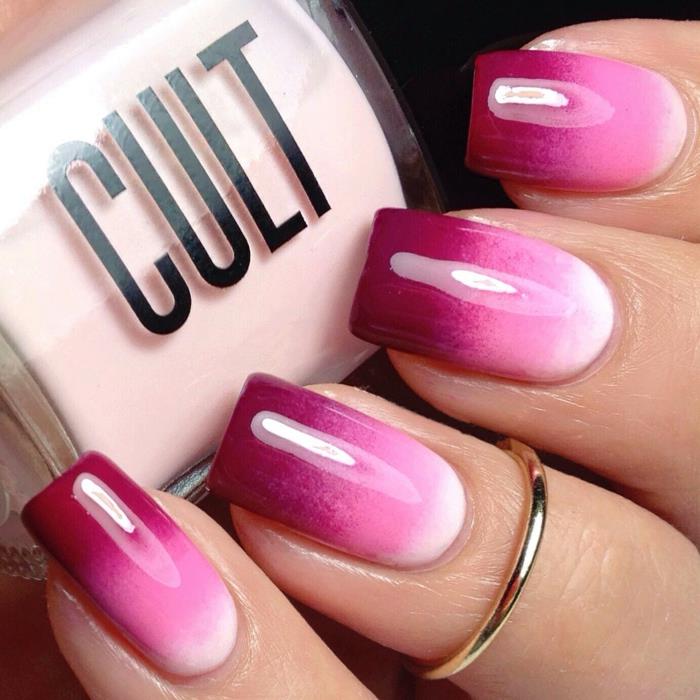 νυχιών σχέδια νυχιών σχέδιο nailart βερνίκι νυχιών gel νύχια ombre λευκό ροζ βιολετί