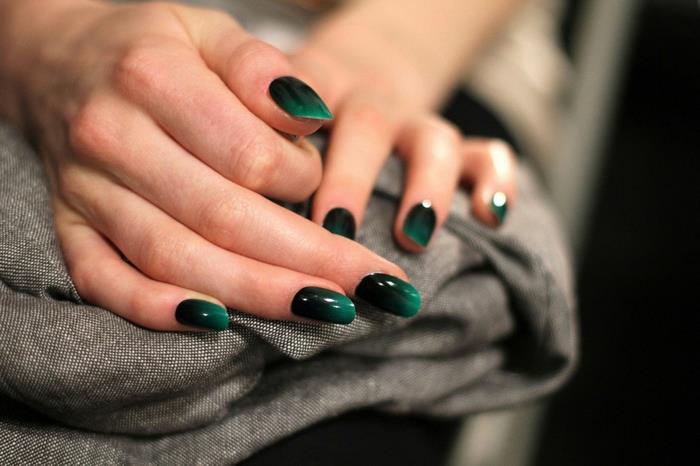 σχέδια νυχιών νυχιών σχέδιο nailart ombre γρασίδι πράσινο βερνίκι νυχιών