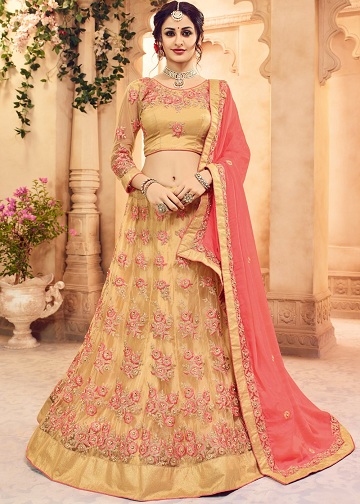 A-line Net Lehenga