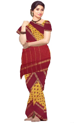 „Polka Design Madisar Saree“