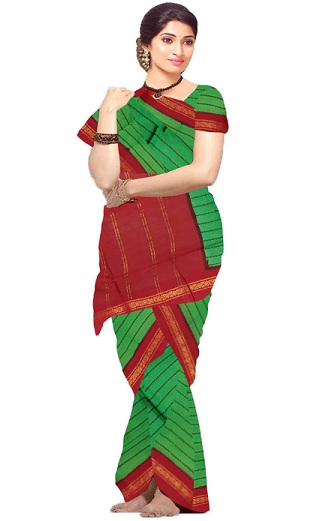 Tradicinė Sungudi Madisar Saree