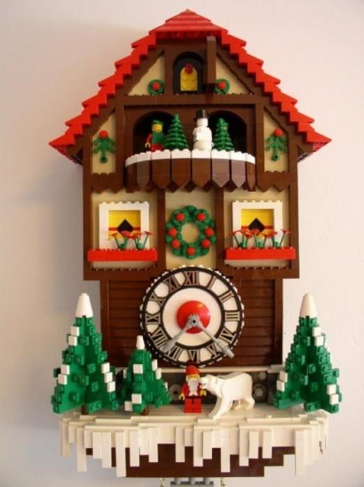 χαριτωμένα ρολόγια κούκου διακόσμηση παιδικού δωματίου Lego Χριστούγεννα
