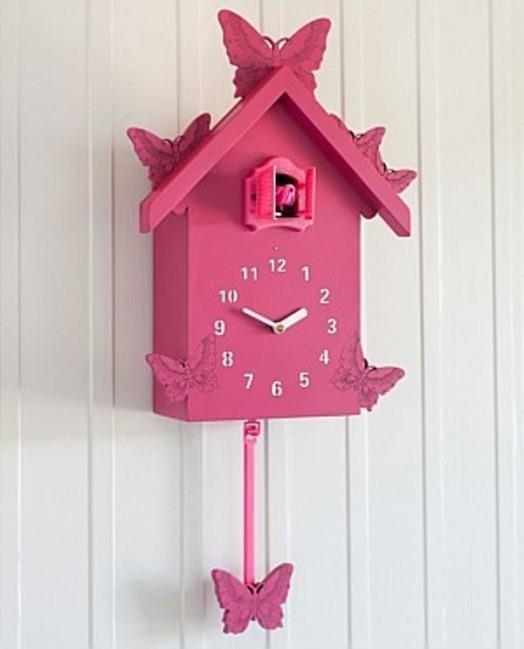 Ρολόγια κούκου διακόσμηση παιδικό δωμάτιο κορίτσια ροζ