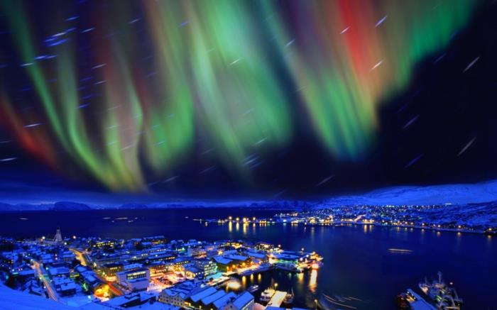 Νορβηγία φιόρδ βόρειο φως