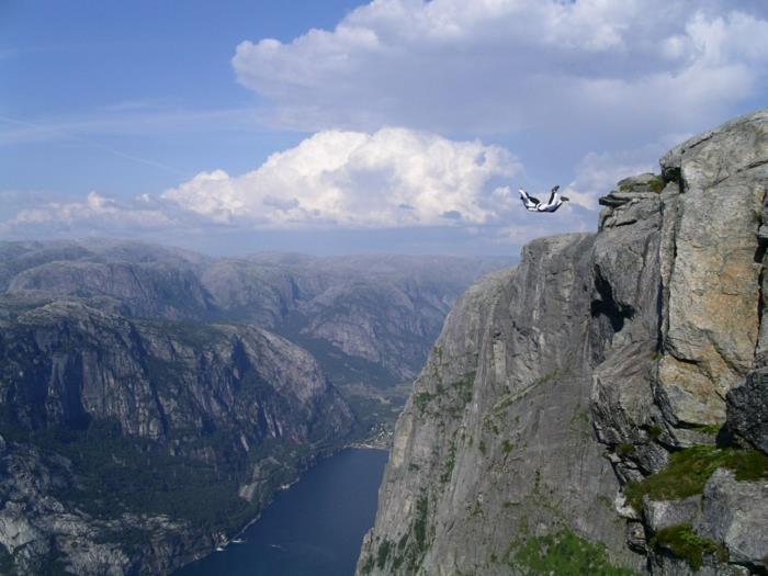 Νορβηγία φιόρδ αλεξίπτωτο πλαγιάς