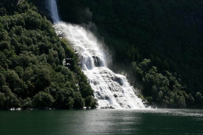 Νορβηγία φιορδ καταρράκτη geiranger φιορδ