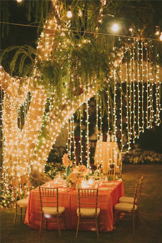 γαμήλιες ιδέες γαμήλιου πάρτι σχεδιασμού οργανώστε φώτα πάρτι στον κήπο