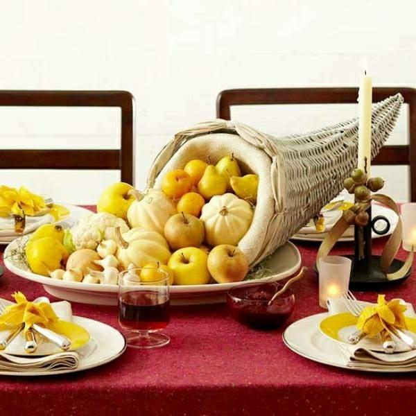 διακόσμηση φρούτων τραπέζι φθινοπωρινό πουριστικό σχέδιο