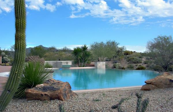 ανοιχτός χώρος σχεδιασμός κήπου πισίνα έρημος
