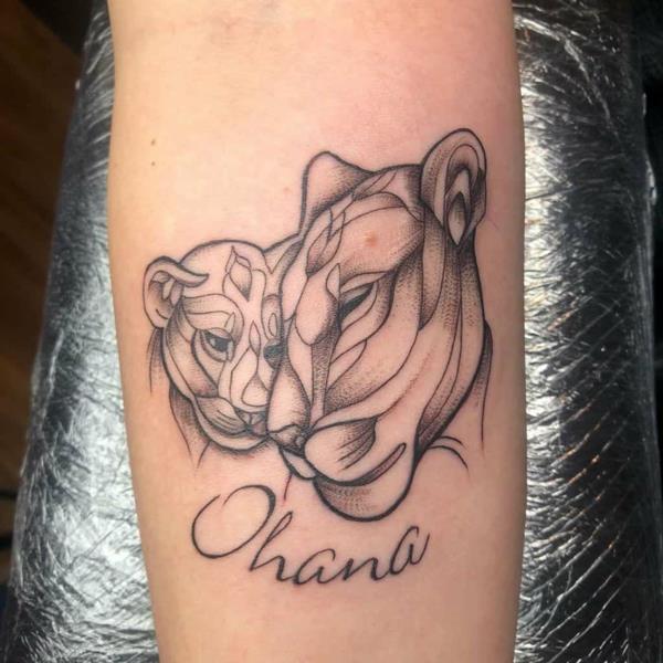 ohana λιοντάρι τατουάζ